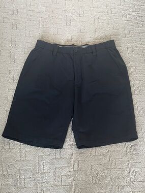 Under Armour Black Flat-Front Performance Shorts